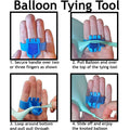 Essential balloon accessory, the tying tool, makes event preparations smoother and faster.