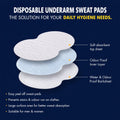 Demonstration of sweat pad applied on clothing