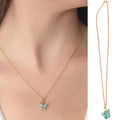 Detailed view of the Indo Glow charm chain necklace for women.