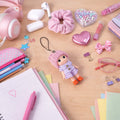 Set of colorful cartoon doll bag charm keychains