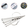 A detailed view of the 304 stainless steel material used in the construction of these robust zip ties.