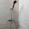 Bathroom shower head mounted with long flexible hose