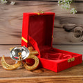 Decorative Om Symbol Brass Oil Diya with intricate carvings and swastik motifs