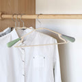 Detail of the non-slip design on the PP space-saving cloth hanger.