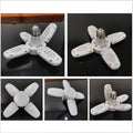 Side view of foldable LED fan blade bulb lighting
