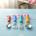 Cute unicorn cutlery for kids' self-feeding learning