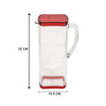 Top-down view of the fridge-safe water jug with its secure, easy-open lid.