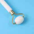Radiant skin after using the dual-ended face massage roller in a skincare routine.