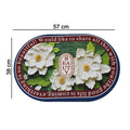 Highly absorbent bath mat in a floral 3D design, perfect for any home.