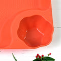 Multifunctional divided snack plate with dip container for easy serving