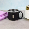 Individual stainless steel coffee mug from double wall insulated set
