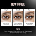 Intense black matte liquid eyeliner stroke made with precision brush