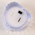 Battery-operated heart-shaped LED tealight candles with a crystal-effect finish