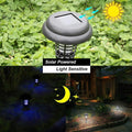 Detailed view of the solar panel and LED light on the mosquito trap device.