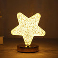 Brightly illuminated Crystal Diamond Lamp showcasing its unique light effects.