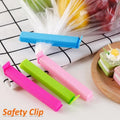 Variety of plastic sealer clips used for kitchen and food bag organization
