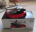 Solar helicopter air freshener with essential oil refill bottle