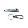 Portable stainless steel nail clippers attached to keychain for travel