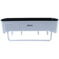 Bathroom wall-mounted storage rack with towel bar and hooks