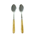 Kitchen spoon set of 2 with glitter handle design for daily dining and parties