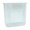Clear Mini Rack-Mount Storage Box used for organizing kitchen accessories
