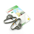 Set of two bright plastic grocery bag holders, ideal for everyday shopping convenience.