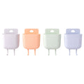 Space saving plastic wall phone stand with storage pocket and hooks