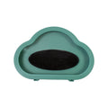 Close-up of the robust adhesive backing on the green wall-mounted waterproof phone holder.