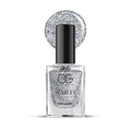 OG Beauty Starlight Silver Nail Polish showing glossy glitter nail color