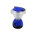 A blue and clear plastic mini lantern with a black handle is centered on a plain white background.