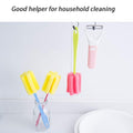 Household sponge cleaning brush 20cm for removing residue.
