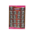 A stack of 18 self-adhesive stainless steel wall hooks.