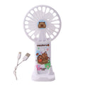 Lightweight rechargeable mini fan with cute cartoon capybara for kids and travel