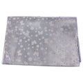 Premium quality silver gift wrapping paper sheets stacked neatly