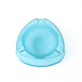 Triple-slot ashtray crafted from transparent heavy-duty plastic
