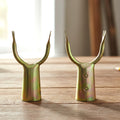 Curved fork fruit plucking tool heads for efficient and safe fruit collection