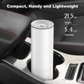 Powerful portable car vacuum cleaner effortlessly cleaning car floor mats.