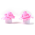 Romantic flickering LED tealight candle shaped like a rose flower