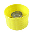 Handheld corn peeler tool shown while removing kernels manually