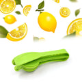 Hand holding the Quickslice 2-in-1 lemon squeezer, showing its comfortable usage.