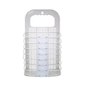 Wall hanging laundry basket next to a washing machine, ready for dirty clothes.