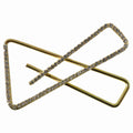 Geometric triangle golden brooch pin enhancing saree style