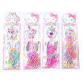 Girls party hair accessories featuring colourful clips and bands for styling