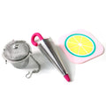 Stainless steel filter basket tea infuser from the 3 in 1 beverage essentials set