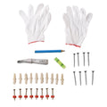 Wall plugs and screws arranged for use with DIY wall mounting projects