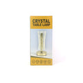 Decorative lamp with crystal-cut acrylic and metal base for home