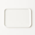 Hand holding lightweight 40x30 cm plastic serving tray comfortably