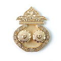 Side view of the small, charming Kalash puja thali.