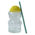 cute kawaii bear shape kids glass drinking bottle