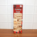 Compact wooden stacking blocks for indoor dexterity game